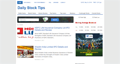 Desktop Screenshot of dailystocktips.co.in